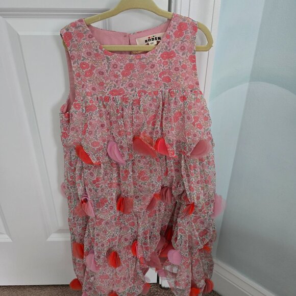 Mini Boden Heart Tulle Floral Dress 7-8 - Picture 2 of 2
